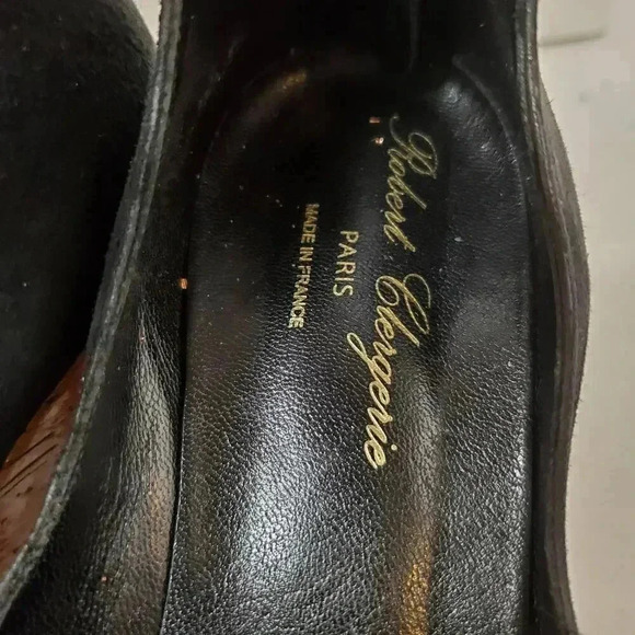 Robert Clergerie Vilgile Velvet Mary Jane's Sandals Size 40 - Picture 5 of 7